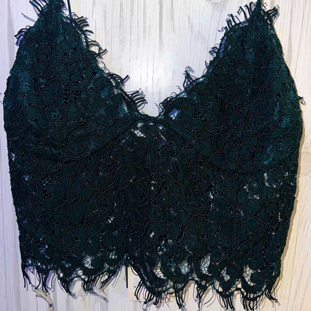 Zara Top Medium Dark Green
